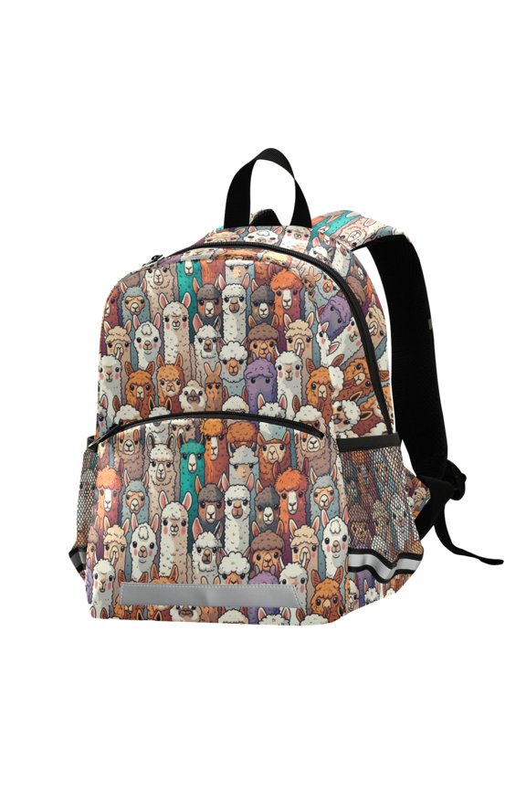 Doodle Alpaca School Backpack Elementary Student Bookbag