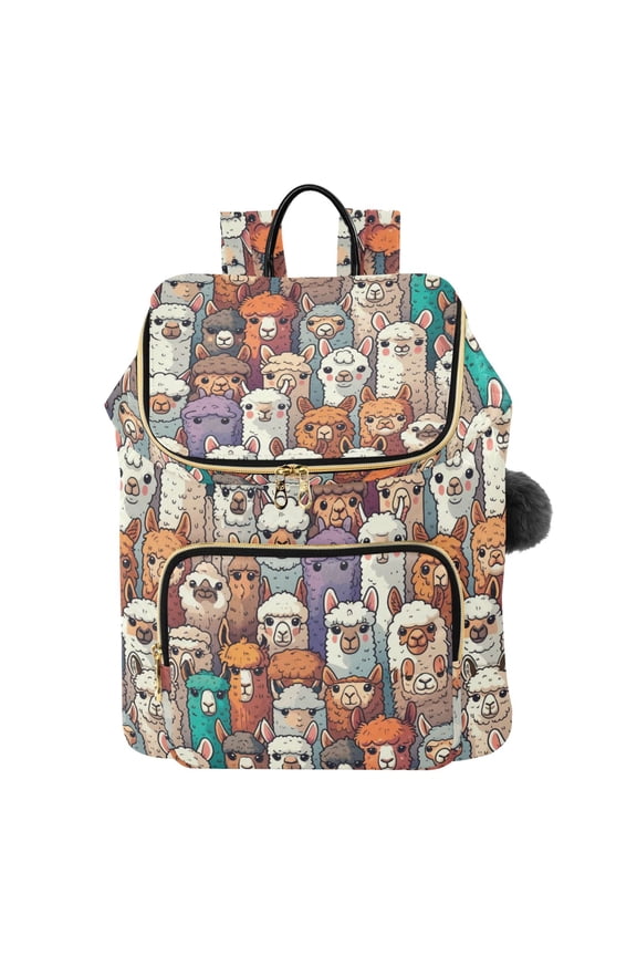 Doodle Alpaca Travel Backpack Laptop Bag Large Capacity Daypack