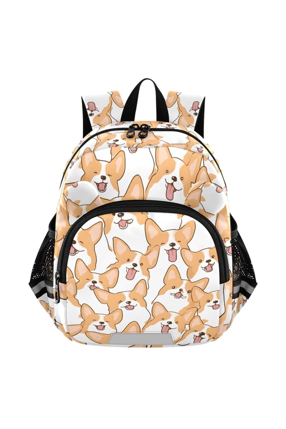 Doodle Corgi Dogs Mini Backpack School Bookbag Age 3-7 Medium