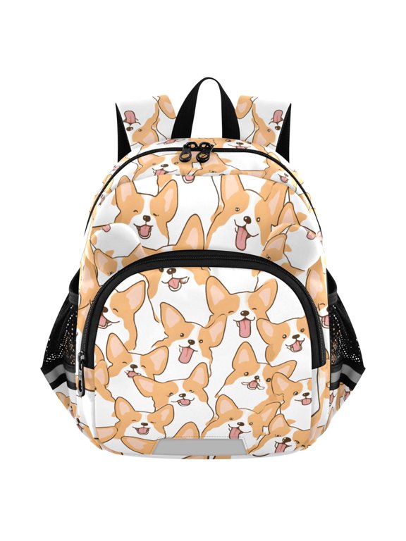 Doodle Corgi Dogs Mini Backpack School Bookbag Age 3-7 Small