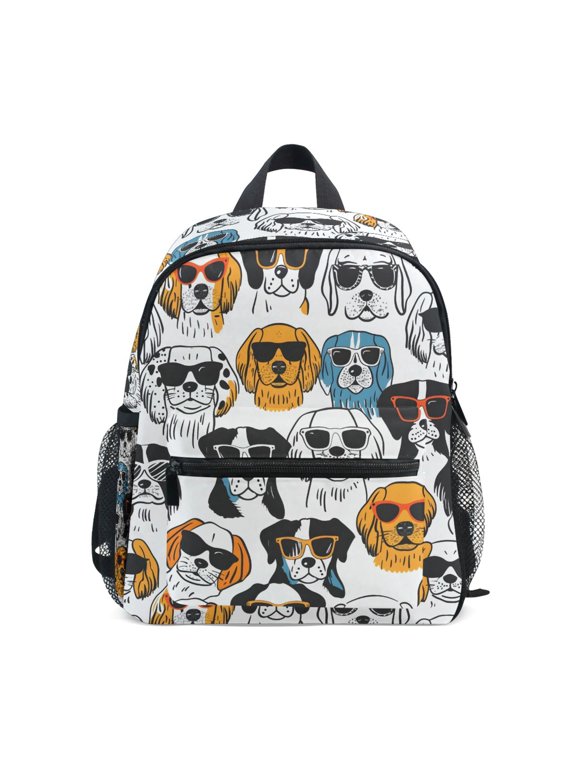Doodle Dogs in Sunglasses Toddler Backpack for Preschool Kindergarten Kids Bags