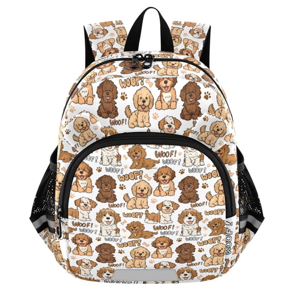 ALAZA Doodle Golden Dogs Mini Backpack School Bookbag Age 3-7 Medium