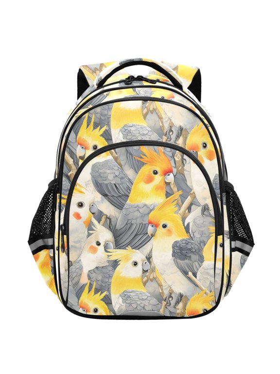 Doodle Parrot-5 School Backpack Elementary Bag Student Bookbag Travel Rucksack