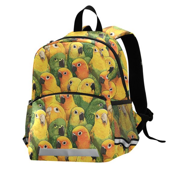 ALAZA Doodle Parrot-p1 Kids School Backpack Elementary Student Bookbag for Boys Girls