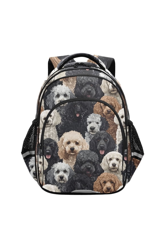 Doodle Puppy Dog School Backpack Elementary Bag Bookbag Travel Rucksack