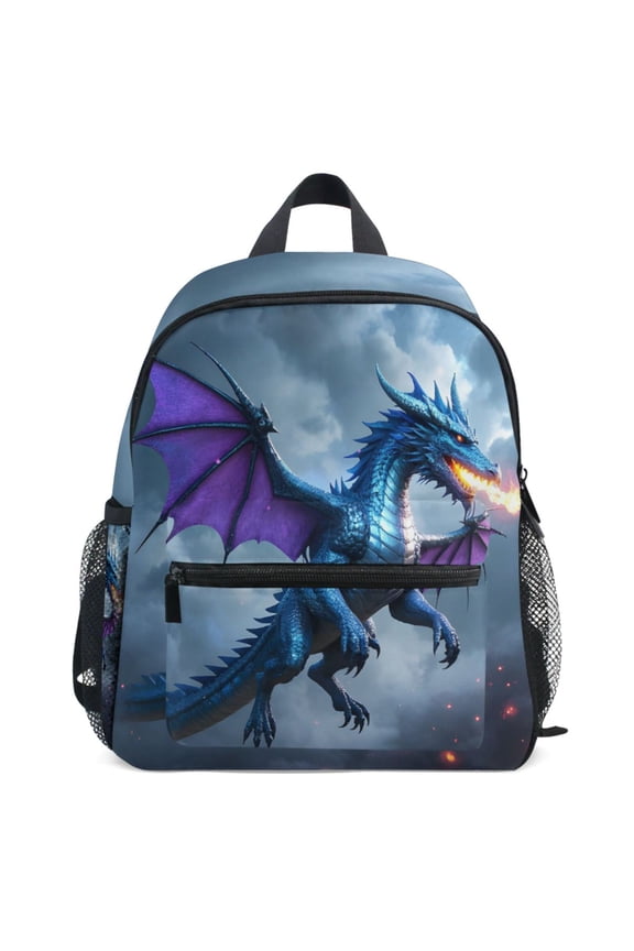 Dragon Flying Pattern School Backpack Student Bookbag Mini Bag