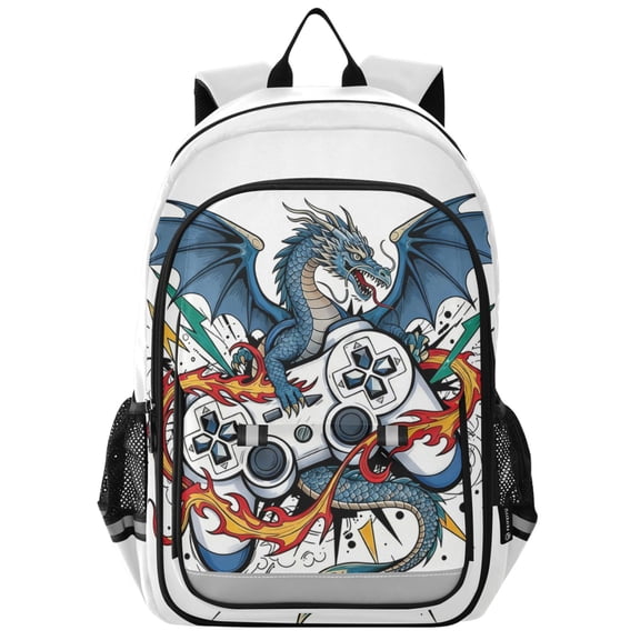 ALAZA Dragon Game Controller School Laptop Backpack Travel Bag Casual Student Bookbag Rucksack