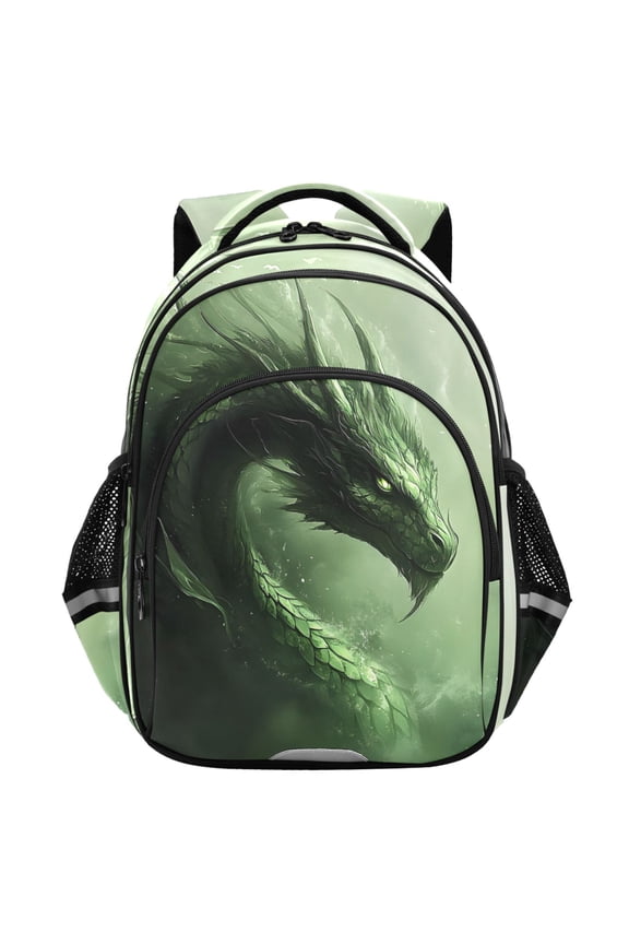 Dragon Green School Backpack Elementary Bag Student Bookbag Travel Rucksack