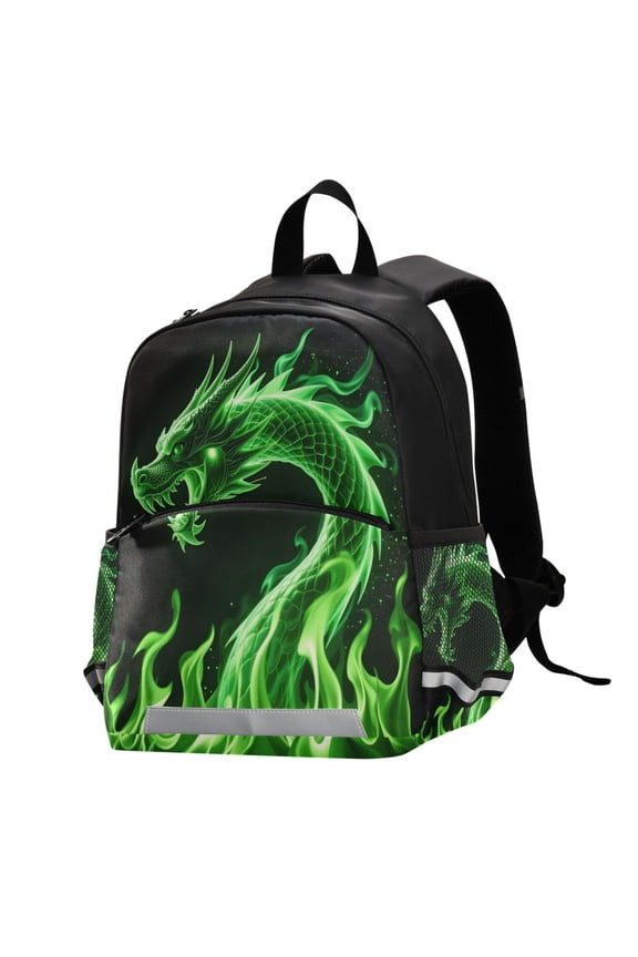 Dragon Green School Backpack Elementary Student Bookbag