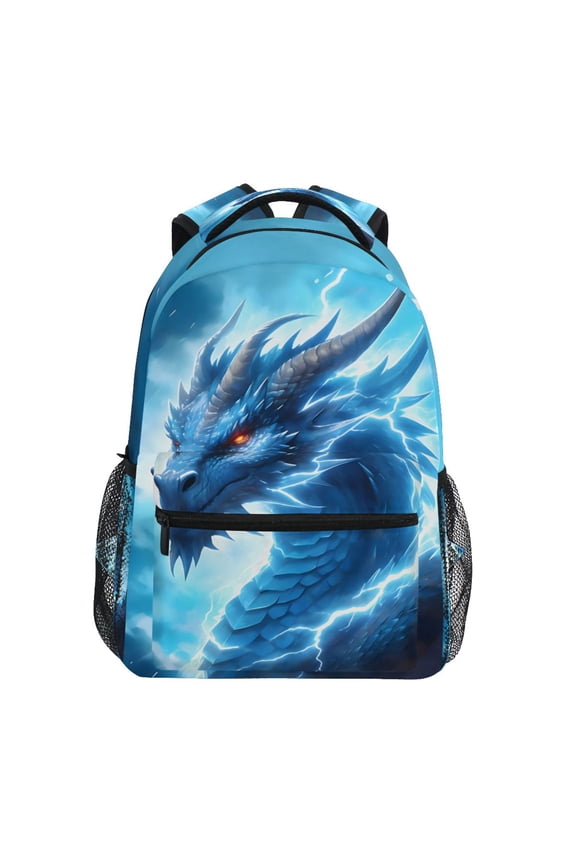 Dragon Lighting Pattern School Backpack Elementary Stylish Bookbag Laptop Bags Travel Daypack