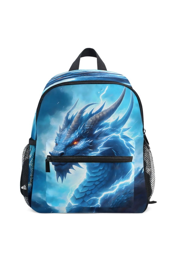 Dragon Lighting Pattern School Backpack Student Bookbag Mini Bag