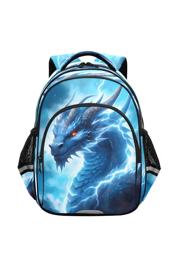 Dragon Lighting School Backpack Elementary Bag Student Bookbag Travel Rucksack