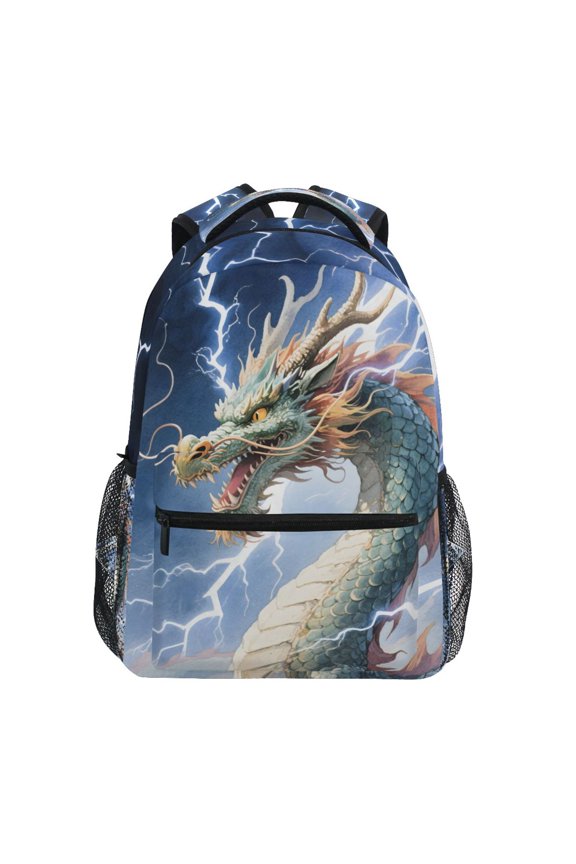 Dragon Lightning-s1 Pattern School Backpack Elementary Stylish Bookbag Laptop Bags Travel Daypack