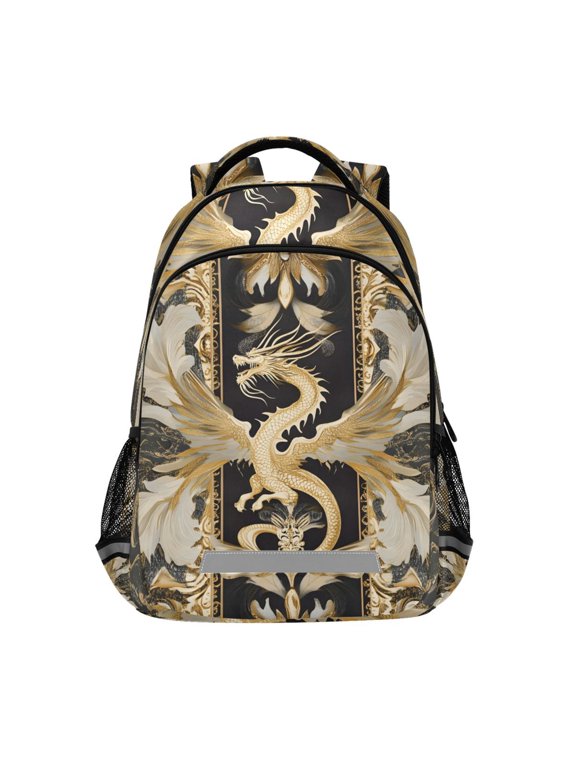 Dragon Mandala Backpack Elementary School Bag Bookbag Travel Rucksack