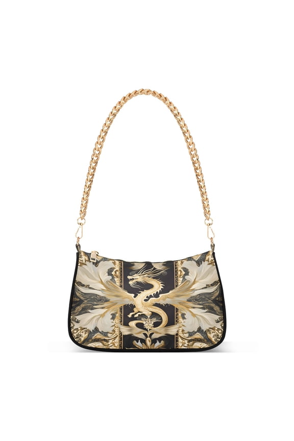 Dragon Mandala Women's Chain Shoulder Bag Hobo Handbag Tote Crossbody Purse