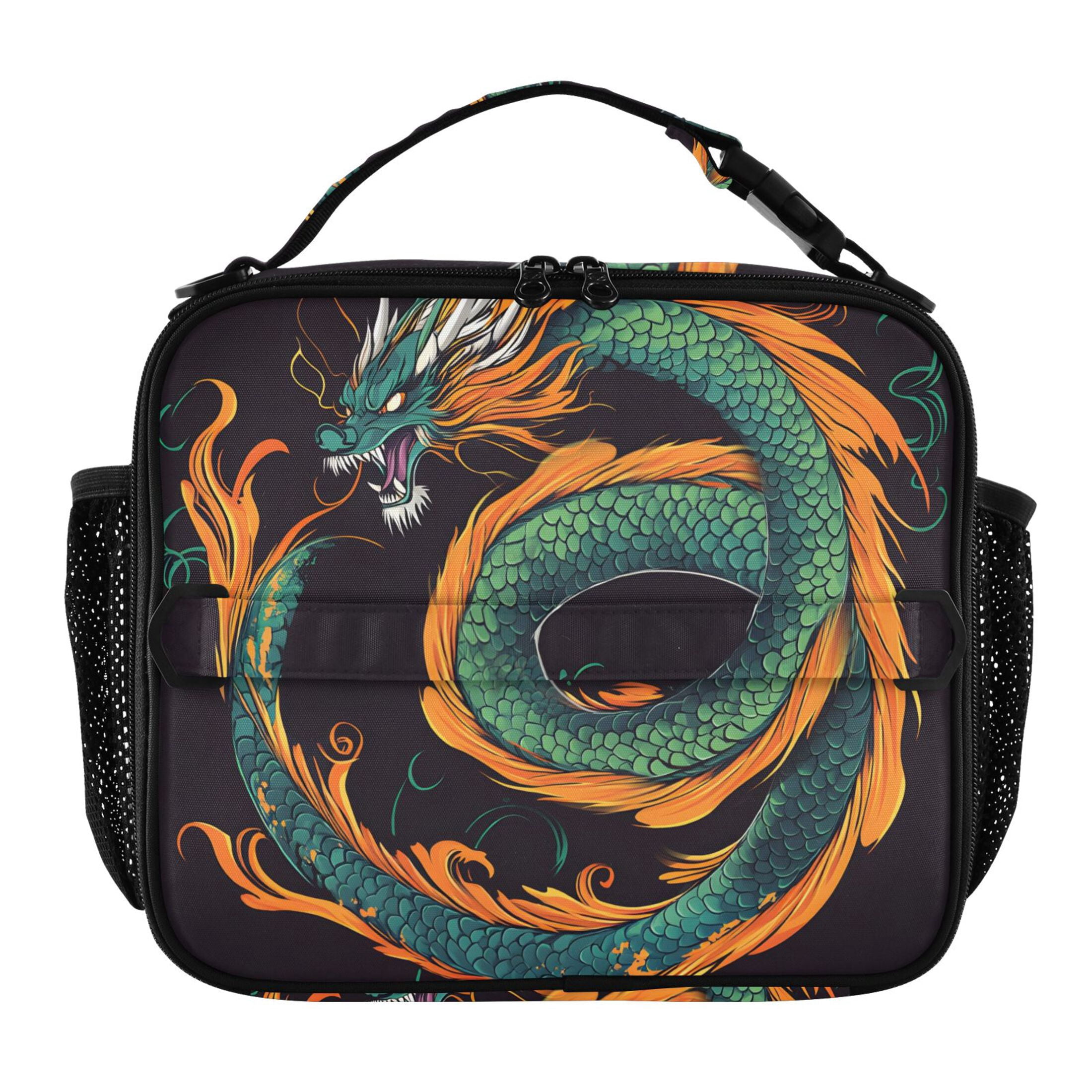 ALAZA Dragon Pattern Lunch Box Insulated Lunch Bag Cooler Tote with ...
