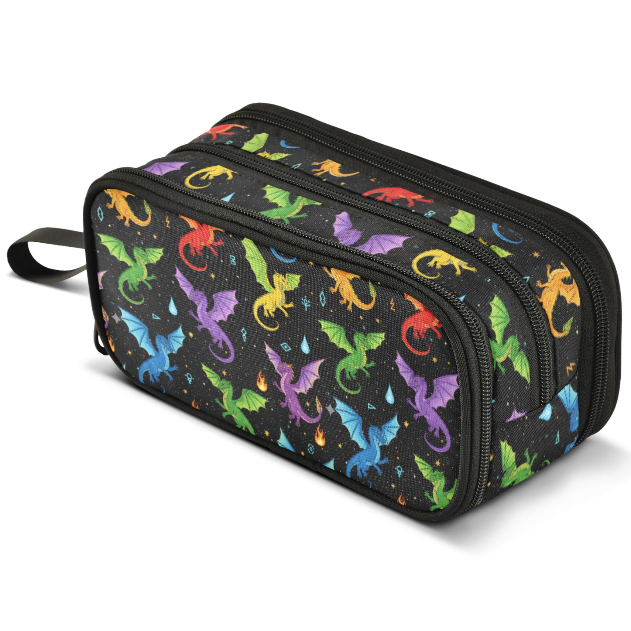 ALAZA Dragon Starry Pencil Case Bag Large 3 Compartment Pen Pouch ...