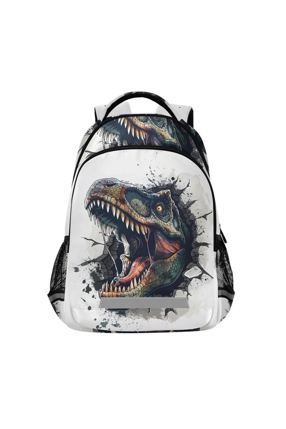 Dragon in Wall Backpack Elementary School Bag Bookbag Travel Rucksack