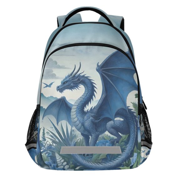ALAZA Dragon on Mountain Pattern Backpack Elementary School Bags Student Bookbag Travel Rucksack