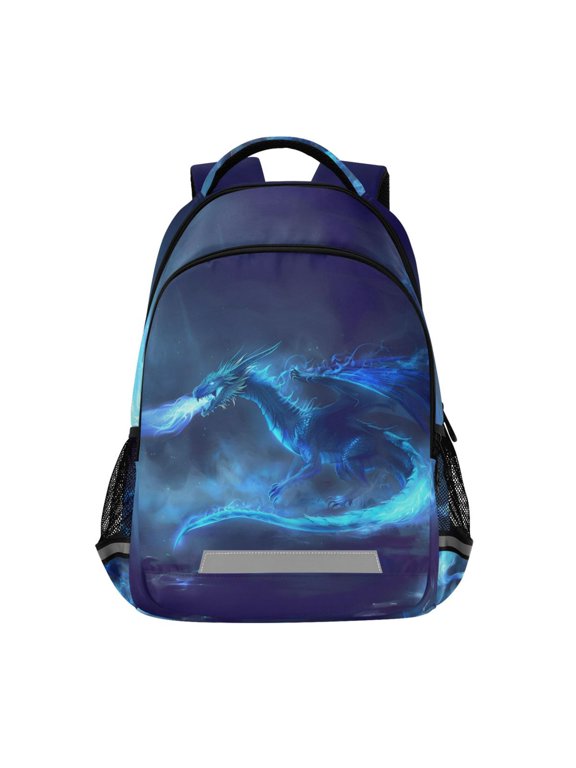 Dragon with Flame Backpack Elementary School Bag Bookbag Travel Rucksack