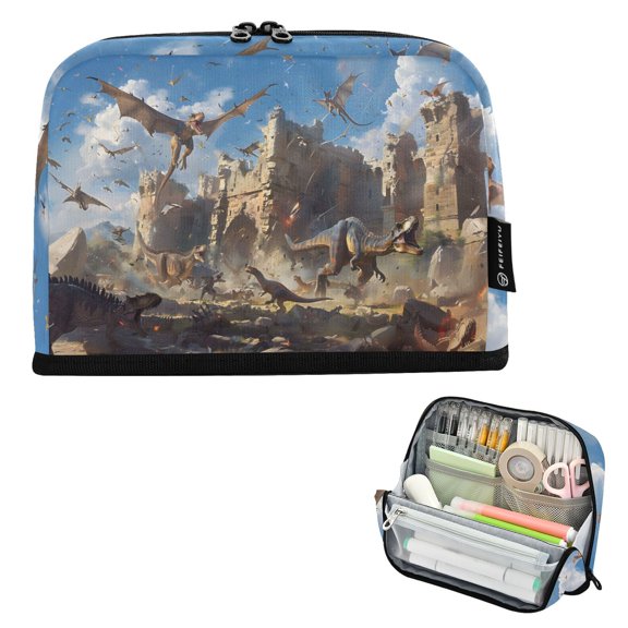 ALAZA Dragons Pencil Case Pen Pouch Bag Large Capacity Organizer