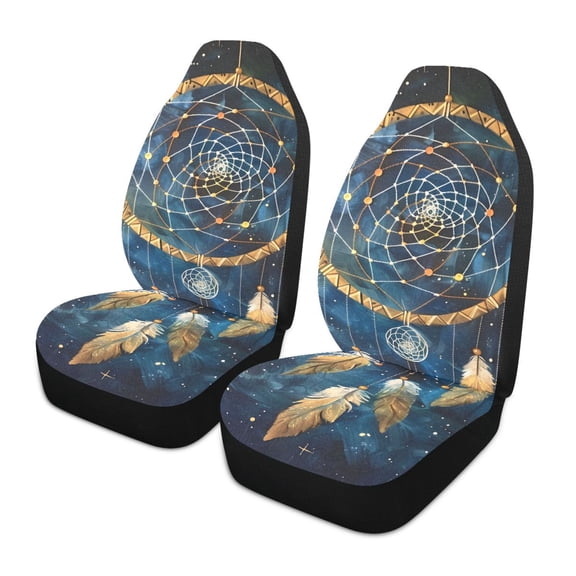 ALAZA Dream Catcher Starry Car Seat Covers 2 PCs Universal Auto Front Seats Interior Protector