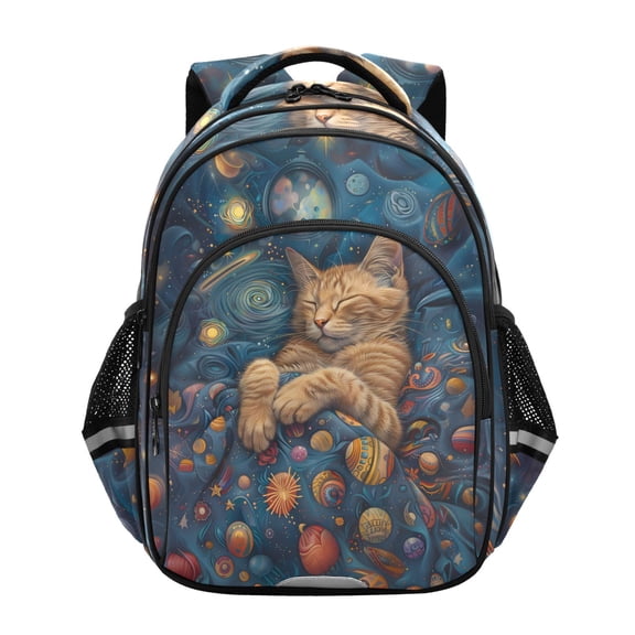 ALAZA Dreamly Cat Space School Backpack Elementary Bag Bookbag Travel Rucksack