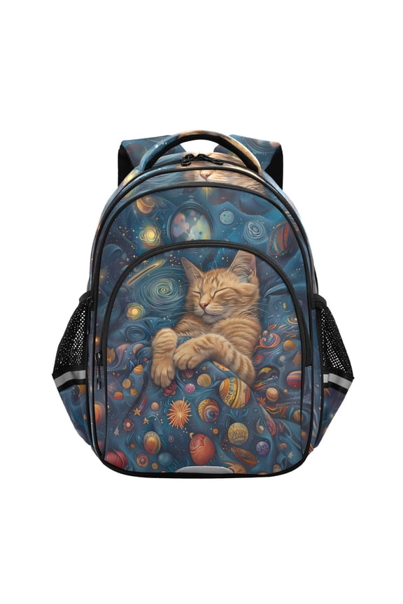 Dreamly Cat Space School Backpack Elementary Bag Bookbag Travel Rucksack