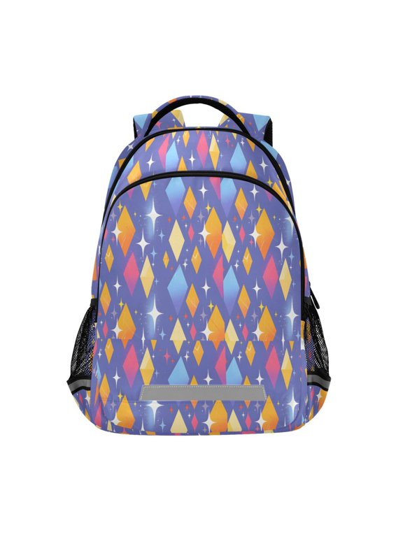 Dreamly Geometry Pattern Backpack Elementary School Bag Bookbag Travel Rucksack