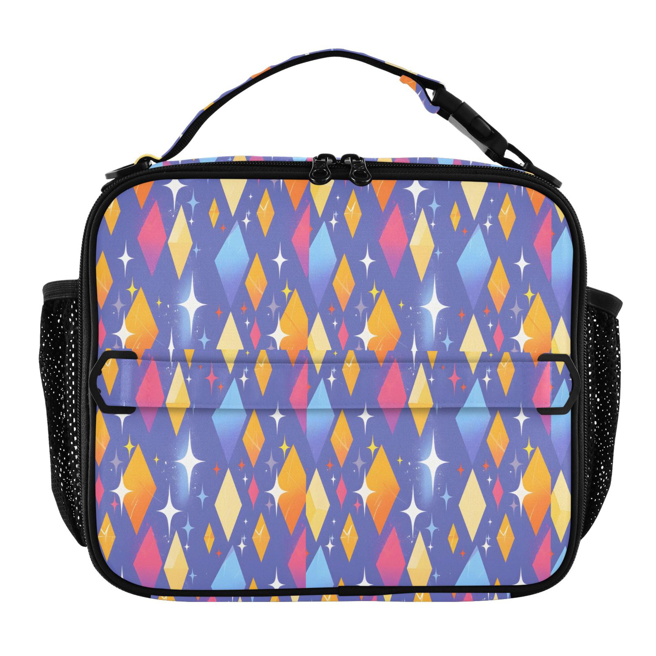 ALAZA Dreamly Geometry Pattern Lunch Box Insulated Lunch Bag Cooler ...