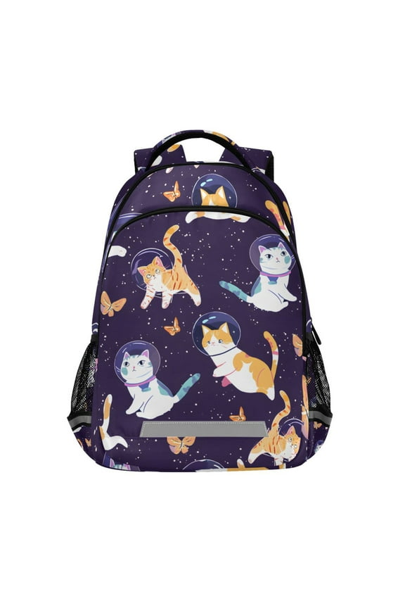 Dreamy Cat Astronaut Backpack Elementary School Bag Bookbag Travel Rucksack