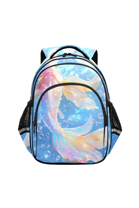 Dreamy Fish Tail School Backpack Elementary Bag Bookbag Travel Rucksack
