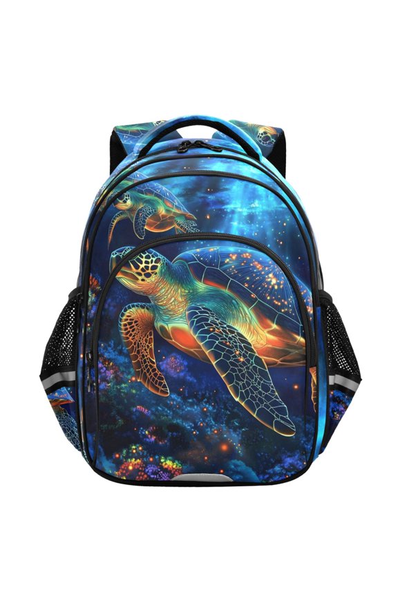 Dreamy Turtles Ocean School Backpack Elementary Bag Student Bookbag Travel Rucksack