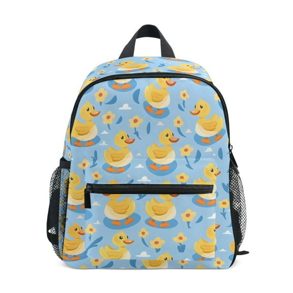 ALAZA Duck and Flower School Backpack Small Bookbag Mini Bags