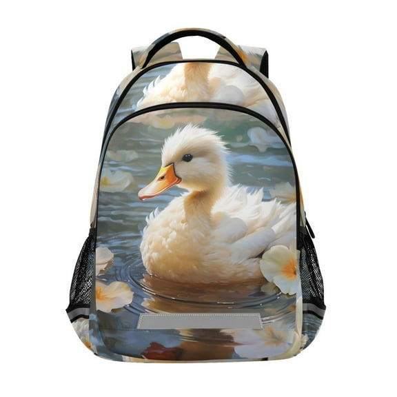 ALAZA Duck on Water Backpack Elementary School Bag Bookbag Travel Rucksack