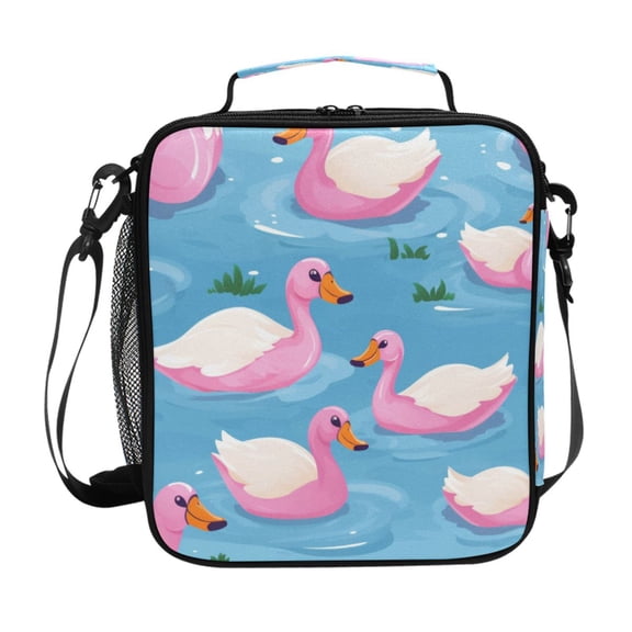 ALAZA Duck on Water Lunch Box Insulated Lunch Bag Reusable Thermal Cooler Tote School Picnic