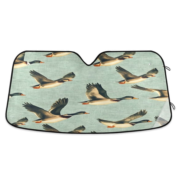 ALAZA Ducks Flying Windshield Sun Shade Car Foldable Sun Visor Block UV Rays Protector 55"x27.6"