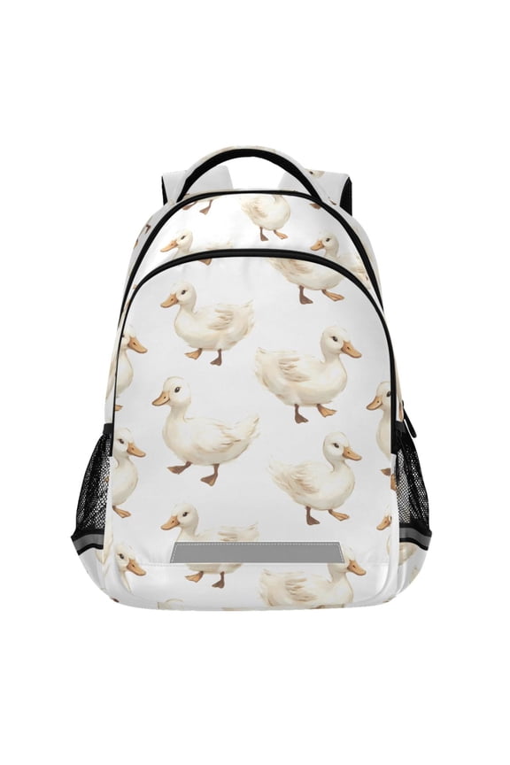 Ducks Pattern Backpack Elementary School Bags Student Bookbag Travel Rucksack