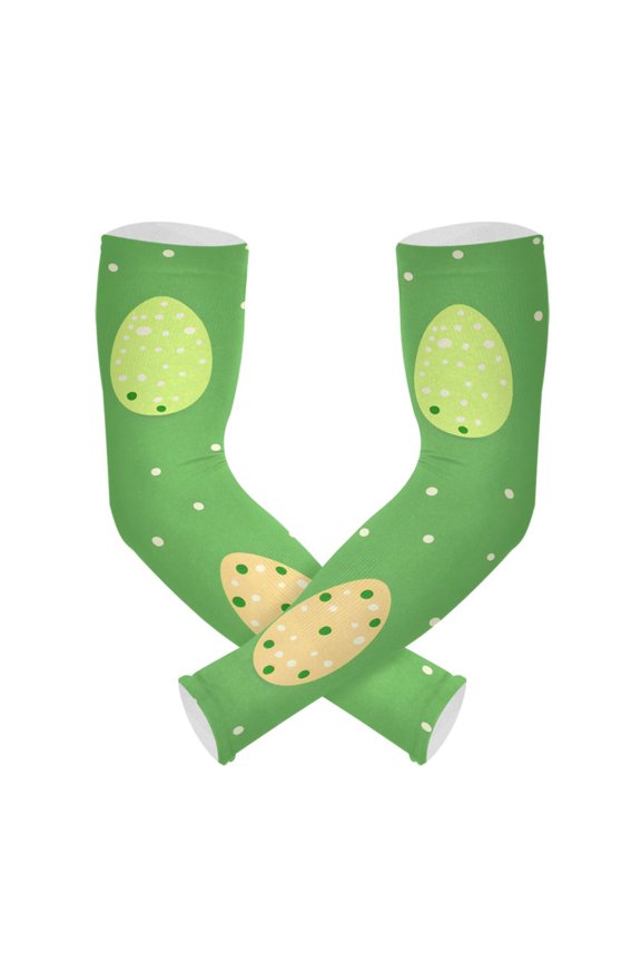 Easter on Polka Dots UV Sun Protection Arm Sleeves UPF 50+ Compression Cooling Sleeve 1 Pair