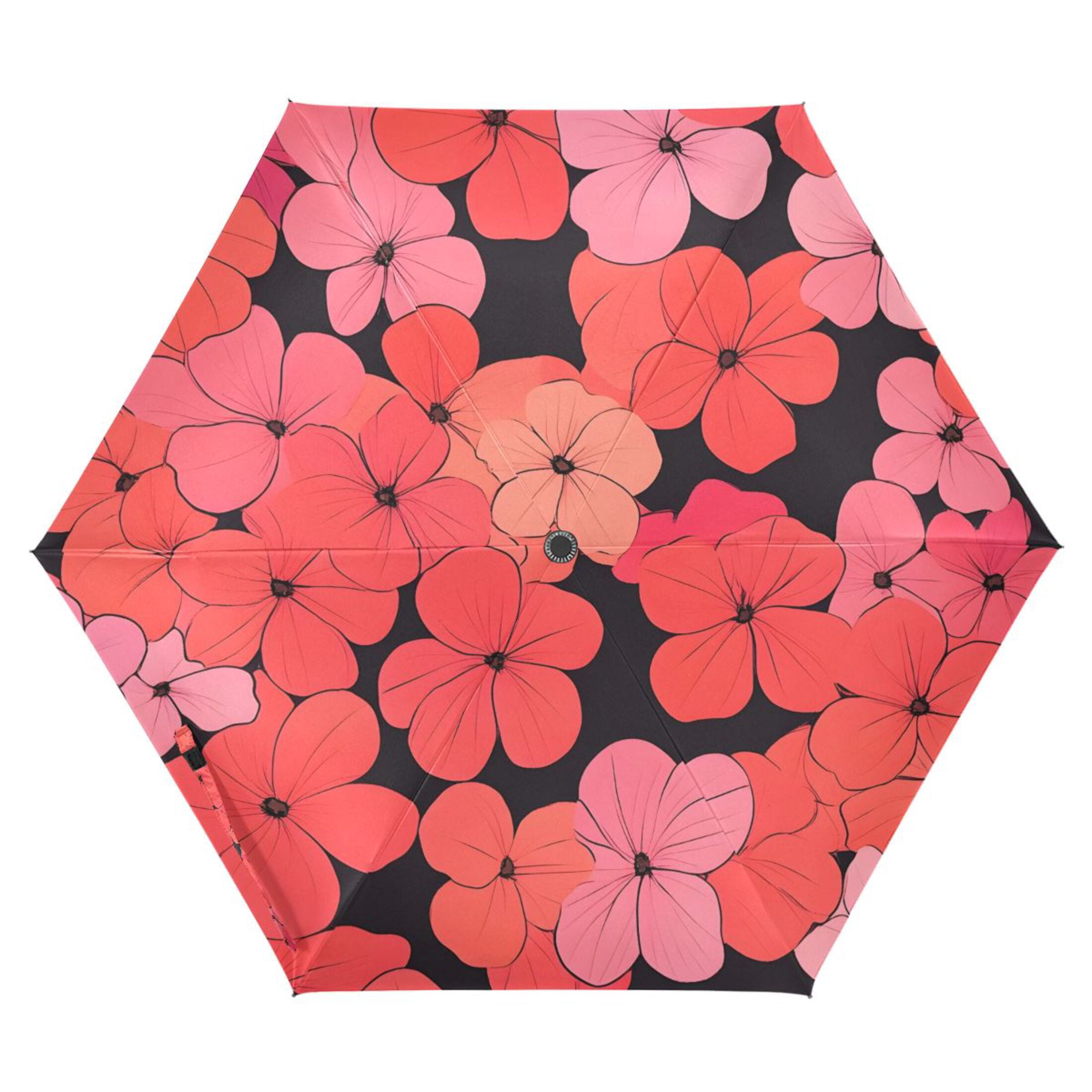 ALAZA Elegant Flowers-r5 UPF 50+ Compact Folding Umbrella for Rain Travel Umbrella Packable