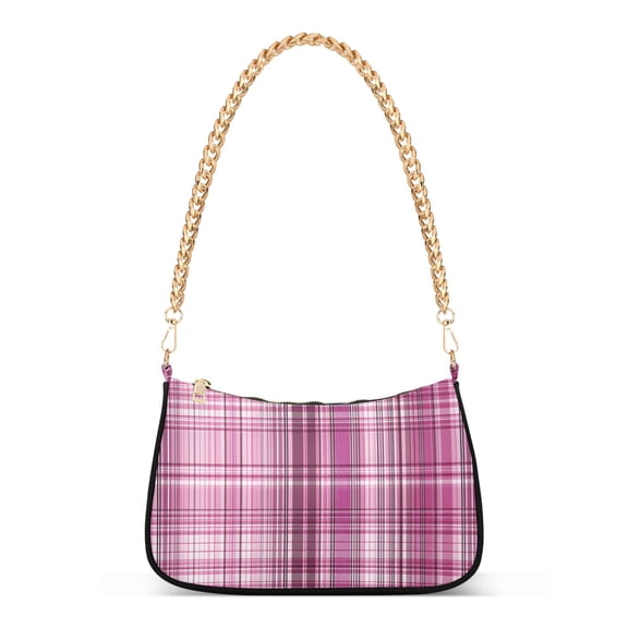 ALAZA Ethnic Checkered Women's Chain Shoulder Bag Hobo Handbag Tote Crossbody Purse