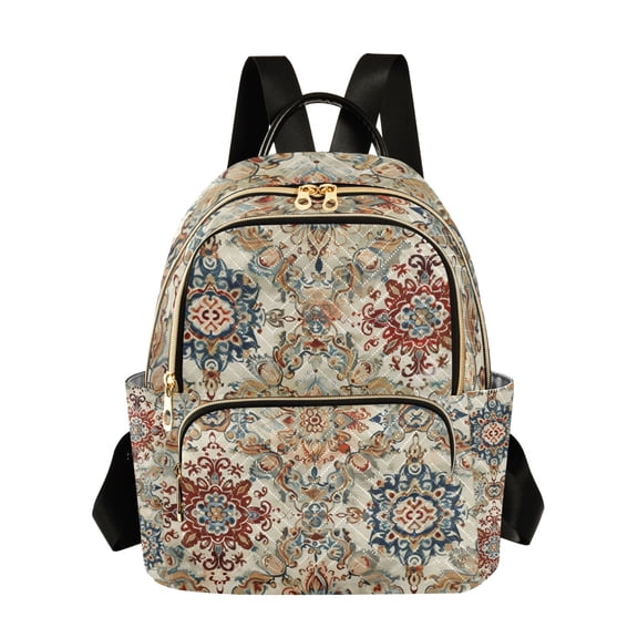 ALAZA Ethnic Indian Mandala Paisley Rustic Womens Travel Laptop Backpack Large Daypack Ladies Shoulder Bags S