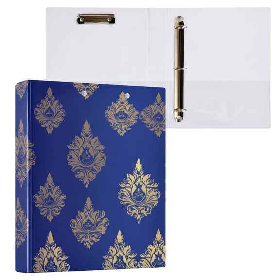 ALAZA Ethnic Pattern Hardcover 3 Ring Binder 1.5" Round Rings Interior Pockets Binders Organizer 1 Pack