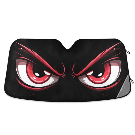 ALAZA Evil Red Eyes Pattern Car Windshield Sun Shade Foldable UV Ray Sunshade Visor Protector 55 x 27.6in