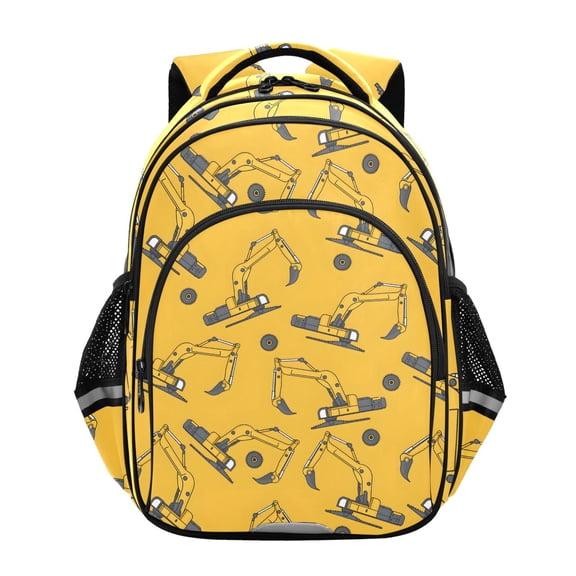 ALAZA Excavator Cartoon Truck School Backpack Elementary Bag Bookbag Travel Rucksack