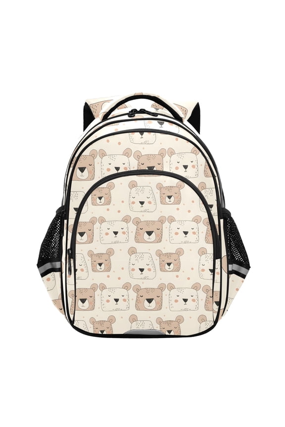 Face Of Bears School Backpack Elementary Bag Bookbag Travel Rucksack