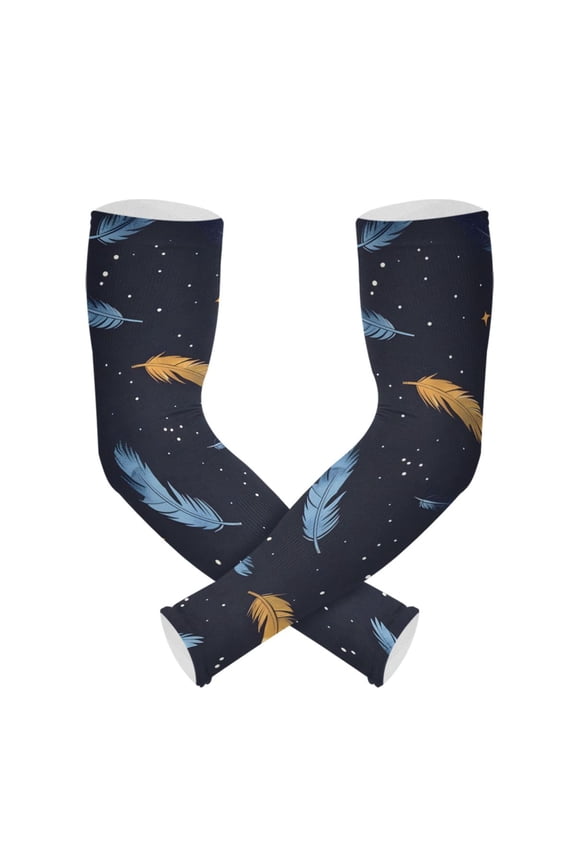 Falling Feathers UV Sun Protection Arm Sleeves UPF 50+ Compression Cooling Sleeve 1 Pair