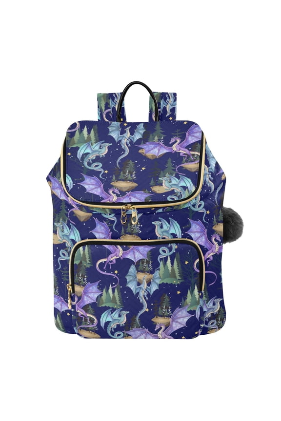 Fantasy Dragons Travel Backpack Laptop Bag Large Capacity Daypack