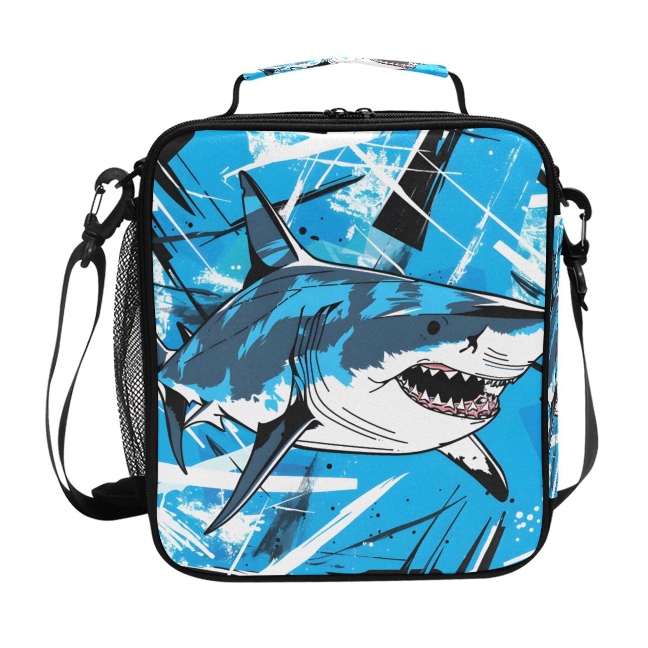 ALAZA Fierce Shark Lunch Box Insulated Lunch Bag Reusable Thermal