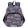 thumbnail image 1 of ALAZA Fire Trucks Mini Backpack School Bookbag Age 3-7 Medium, 1 of 7